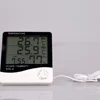 With hygrometer and clock Multifunction digital Thermometer for showing temperature,humidity,time with LCD display HTC-2