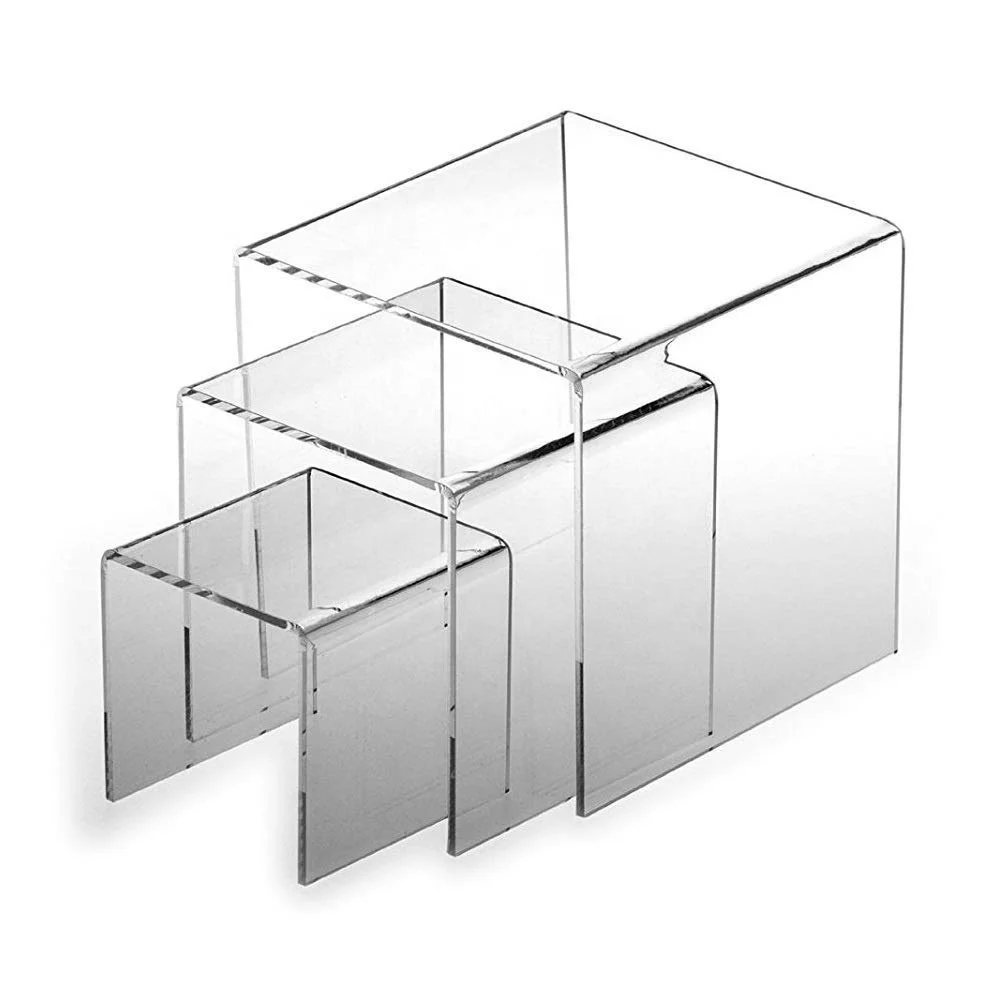 1 x 3 passo livello grandi trasparenti acrilico Perspex dettaglio Contatore Display STAND ALZATA