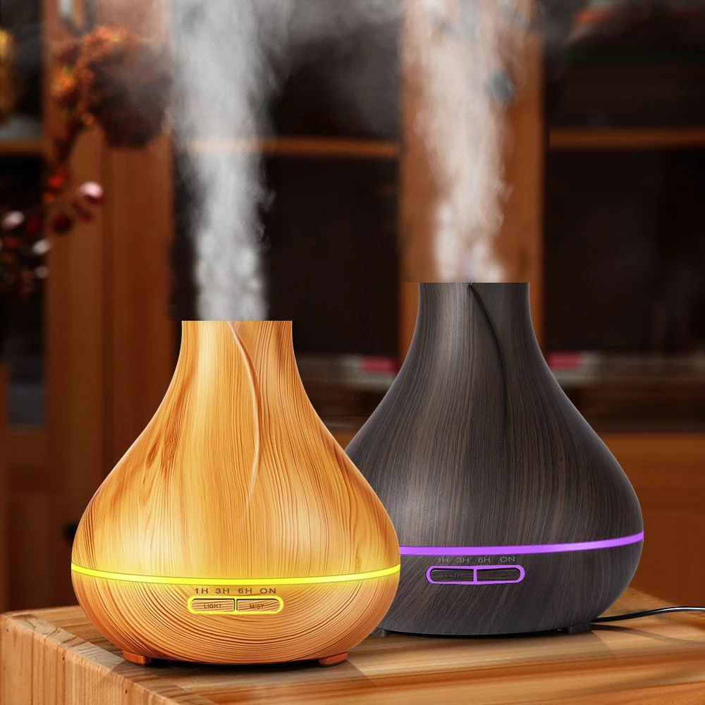 Essential Oil Diffuser,400ml Wood Grain Ultrasonic Aromatherapy
