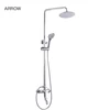 ARROW China bathroom single handle triple function rainfall round polished lead free bathroom bath faucet shower mixer