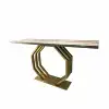 New arrival luxury gold stainless steel marble top or glass top wall console table