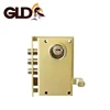 South American Market Round Cylinder Rim Lock, Vertical with Deadbolt.