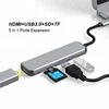 SD/TF card with HD--MI USB 3.0 5-in-1 USB-c hub 5 port hub