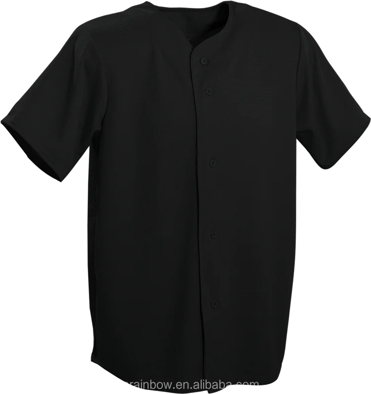 plain black baseball jersey