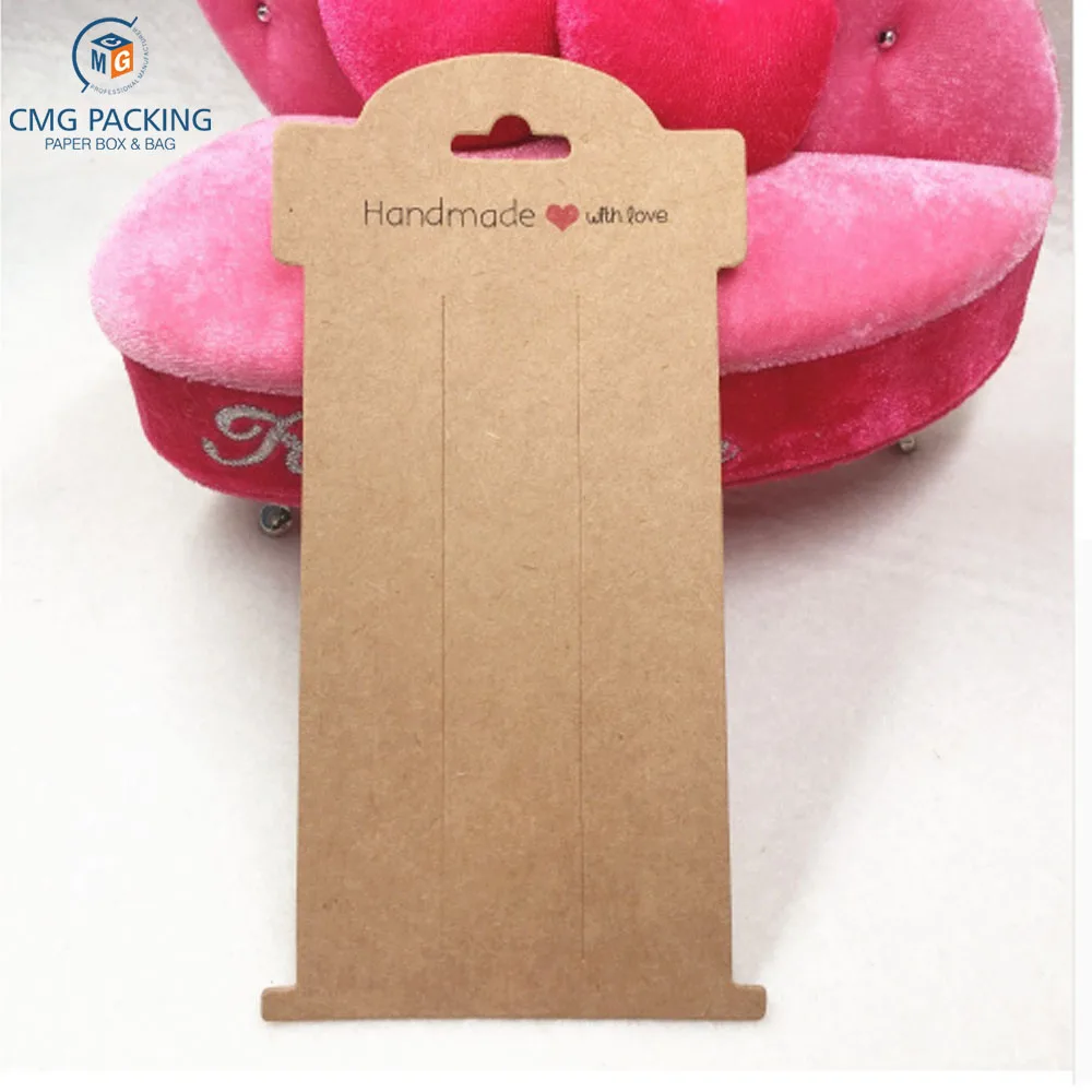 Custom Kraft Paper Woven Hair Clip Hair Claws Packaging Cards Multi Color Hairpin/accessory