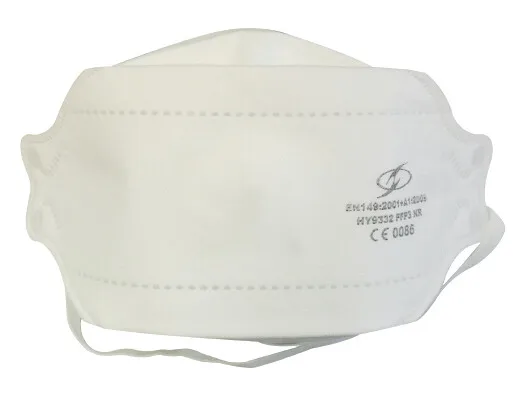 breathing protective FFP2 fold flat respirator face mask