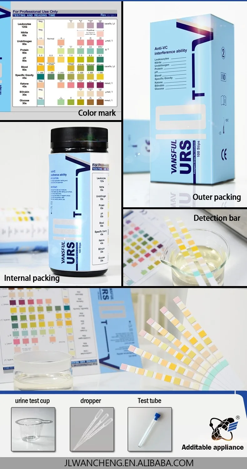 Ce Fda Wholesale Urine Test Kits Strip 10 Parameters For Hospital And