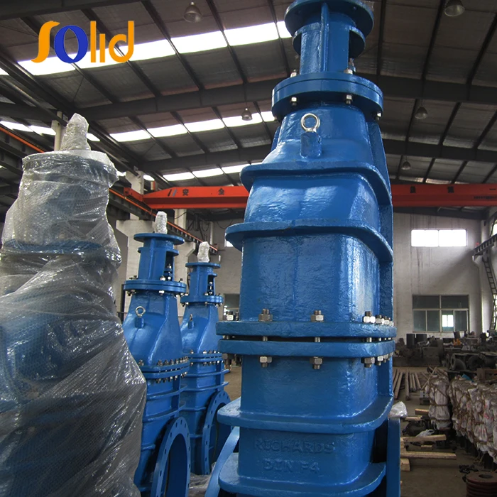 Big size F4&F5 Ductile iron resilient rubber lined gate valves