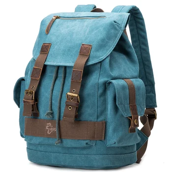 high capacity vintage canvas backpack