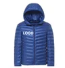 2019 Hot Sale Winter Hoodies Windbreaker Ultra Light Down Customs Jacket For Man New Style Solid 90% Down Wholesalers