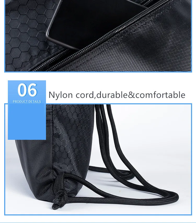 Athletic Durable Stringer Drawstring Workout Travel Bodybuilding