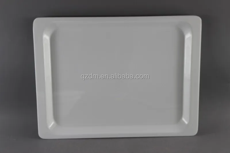 13" White Melamine tray