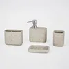 Modern Beige Stone Pattern Bathroom Accessories
