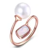 Trending hot products china jewelry wholesale rose gold ring pearl ring designs for women