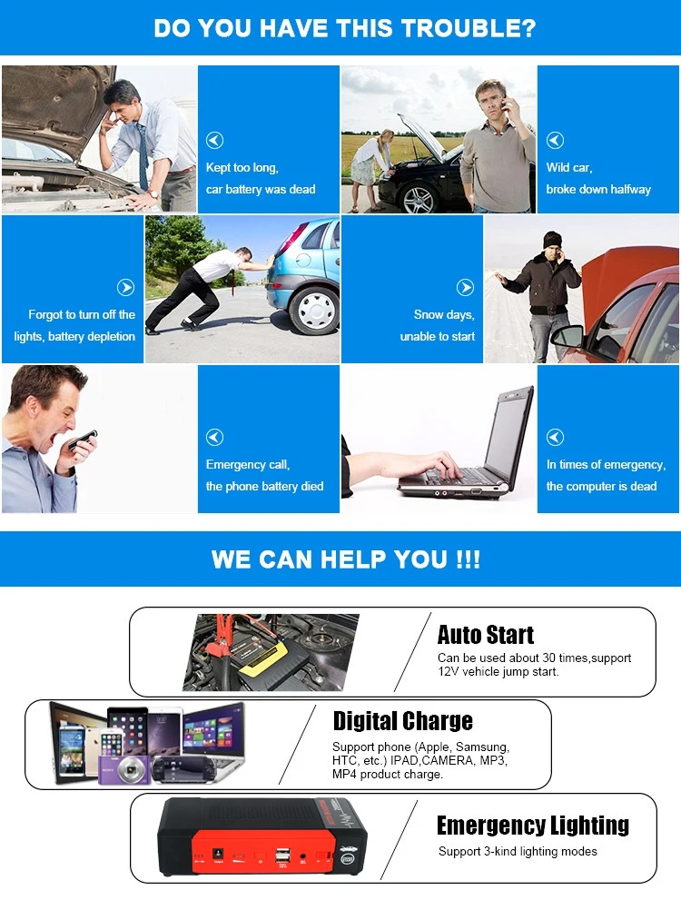 2019 Super Start Jump Starter Manual High Power 20000mah Power Bank