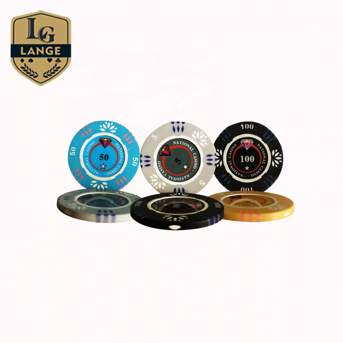 40mm Clay Material Poker Chips Casino Standard Game Poker Chip