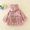 high class children winter clothes duoduo princess pink coats warm jackets soft furs christmas for 2 years old furry girls
