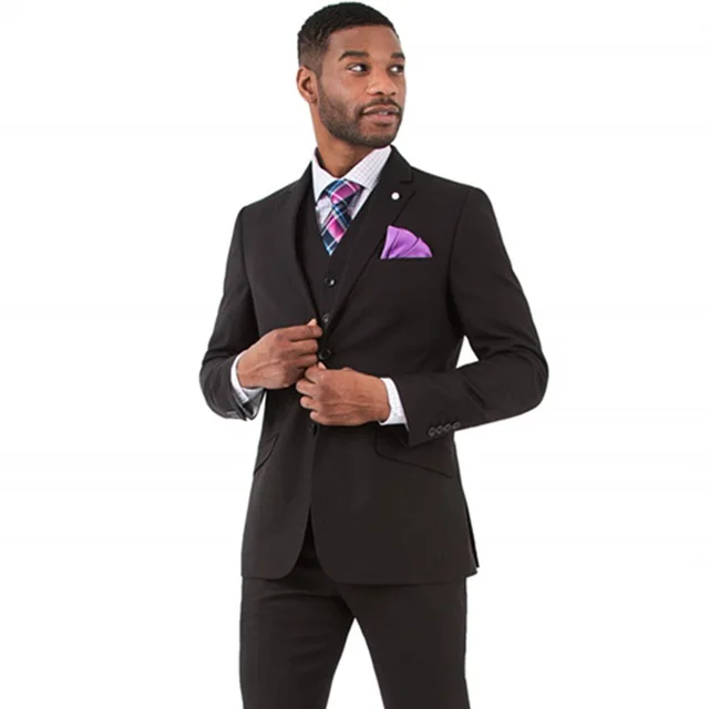 nw023 london suit separate black slim fit men s