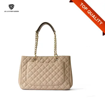 Metal Chain Women Leather Handbag Quilted Tote Bags Wholesale - Buy Quilted Tote Bags Wholesale ...