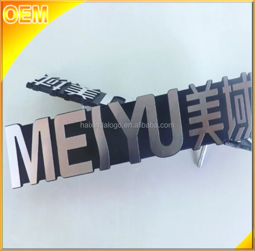 Custom 3d Aluminum Die Cut Logo Plate,Stamping Logo Sticker Metal Label