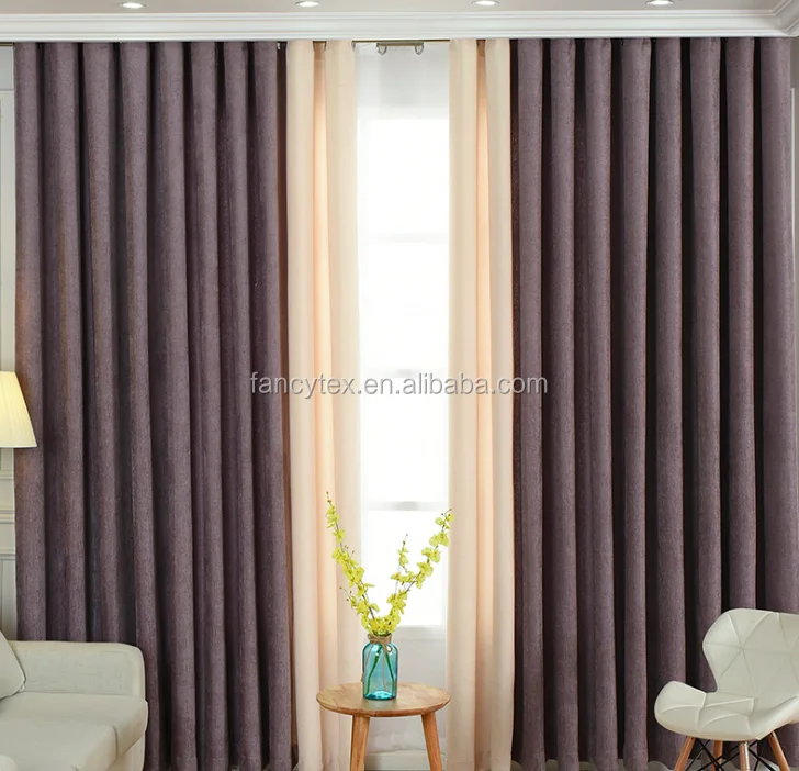 Decorative Elegant Hotel Heavy Chenille Blackout Pure Bedroom