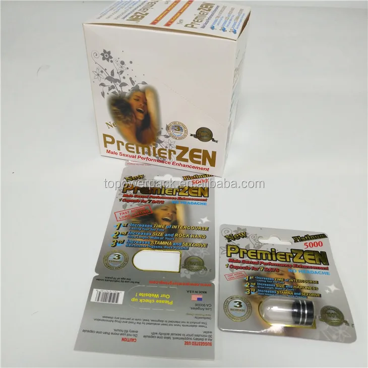 Stiff Rox Paper Card For Single Pill Packaging / Male Enhancement Paper