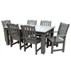 outdoor garden furniture 6 seater garden table and chairs set with wood ash dining table