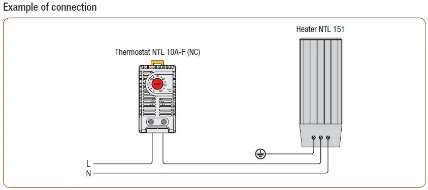 PTC electric temperature limiting heater NTL 151