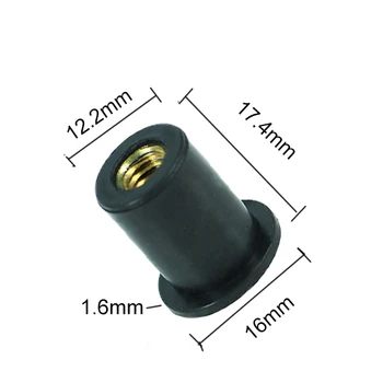 M6 Expansion Brass Nut Small Size Flange Rubber Insert Well Nuts - Buy ...