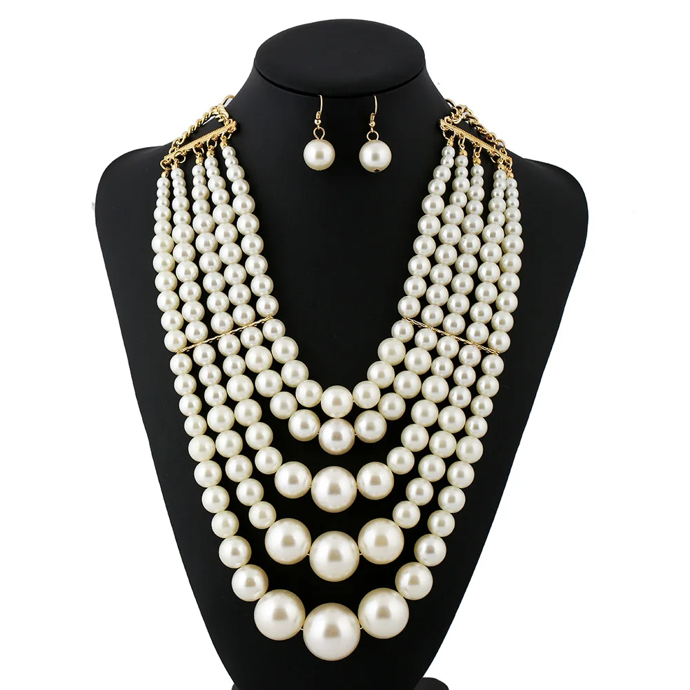 Big Statement Party Multilayers Pearl Necklace Buy Big Chunky Pearl
