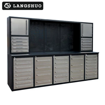 Heavy Duty Industrial Workbench With Up Cabinet And Pegboard Buy