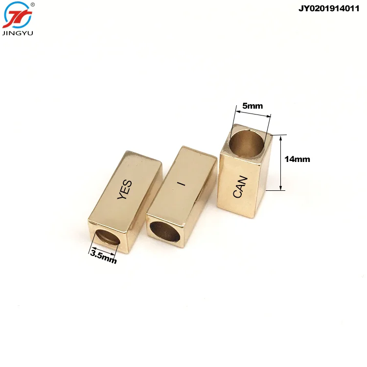 Custom Newest Metal Screw On Rope Brass Crimps Cord Ends Caps For