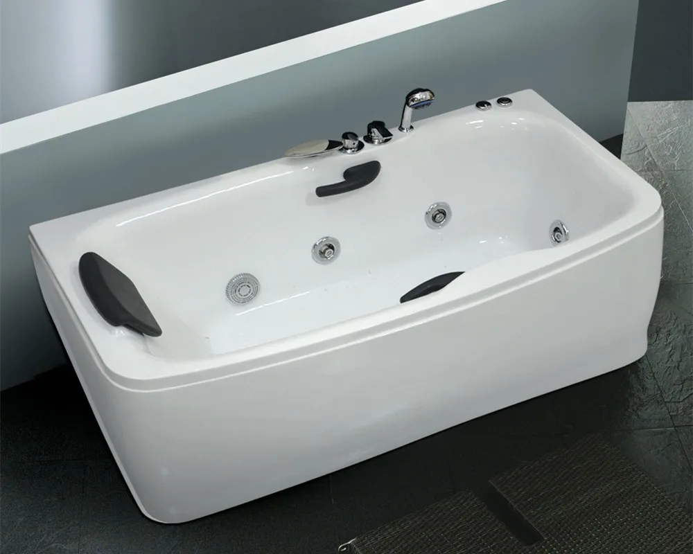 Modern Cheap Massage Acrylic Whirlpool Bathtub With Handle And Shower