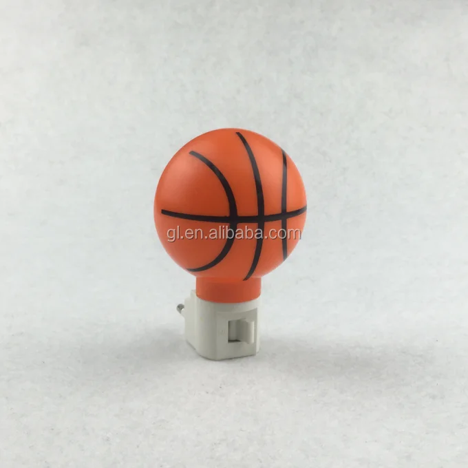 A61-B basketball plastic mini plug in night light on off with bulb CE ROHs certificate approved