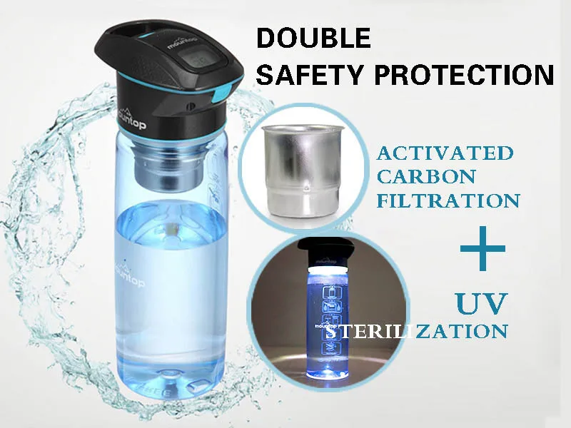 Mountop Patent 254nm Uvc Water Purifier Bottle/drink Water Disinfection ...