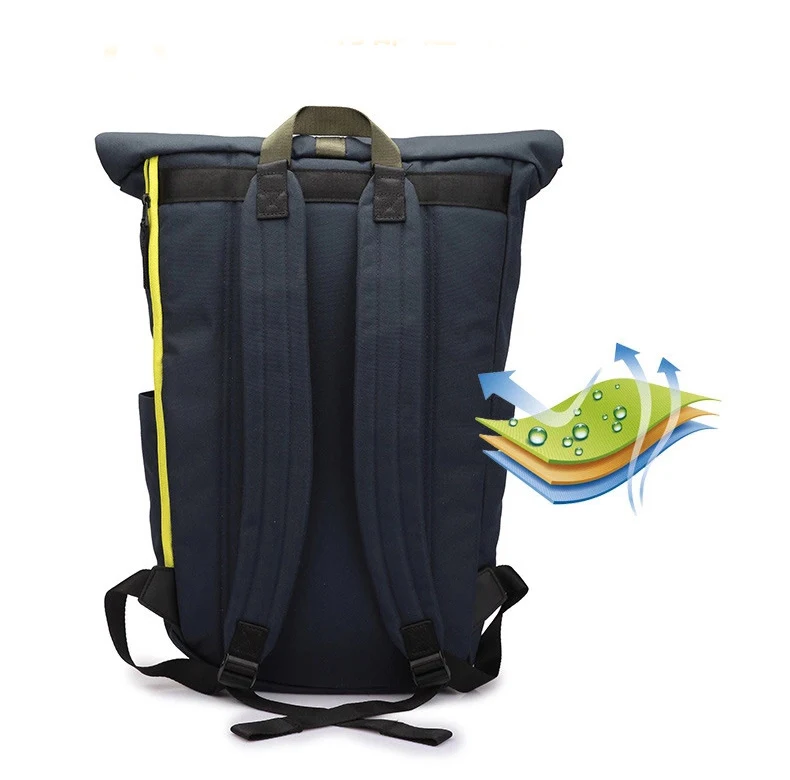 Fashional Hiking Rucksack Roll Top Backpack High Capacity Laptop