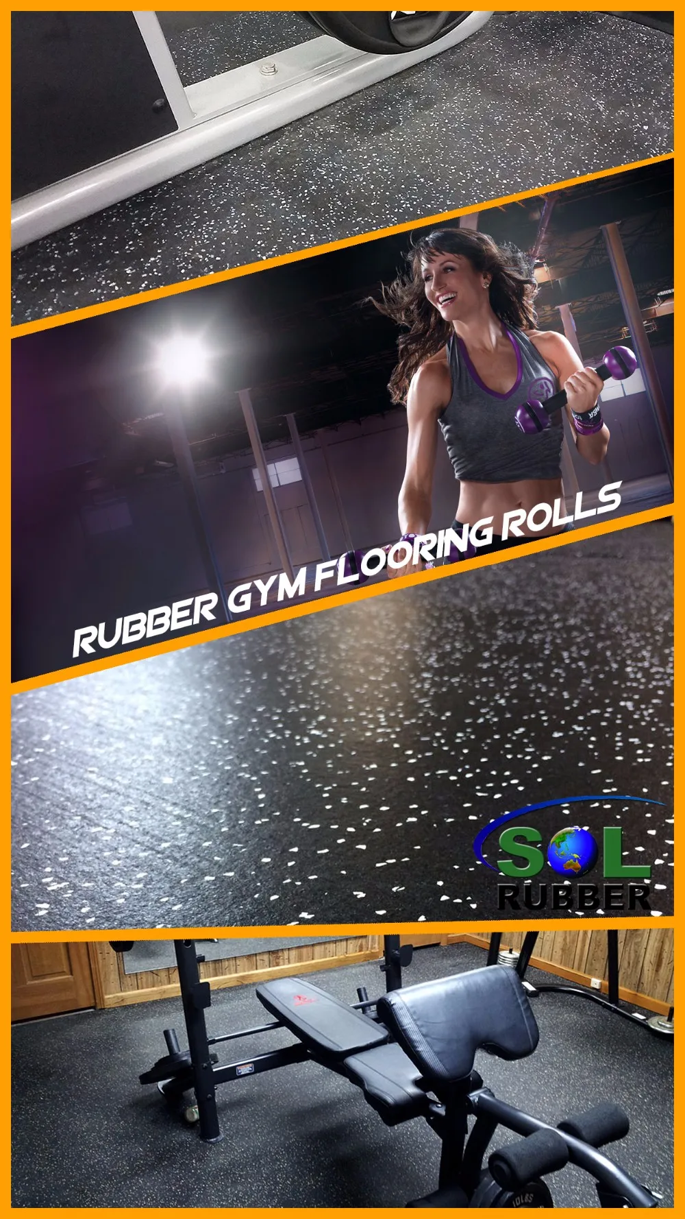 SOL RUBBER EPDM gym rubber flooring roll fine SBR granules - Buy rubber  flooring, rubber flooring roll, rubber roll flooring Product on SOL RUBBER