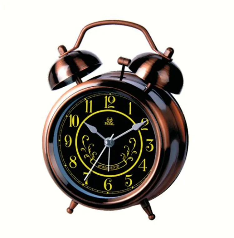 3 Inch Metal Twin Bell Alarm Table Clock With Light Buy Red Twin Bell