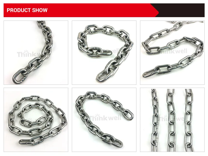 Ss 304 Ss 316 Stainless Steel Polished Link Chains Nacm Standard ...
