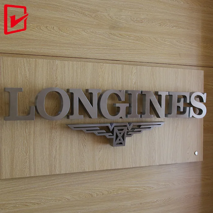 Customized stainless steel metal letter 3d business company name and logo sign