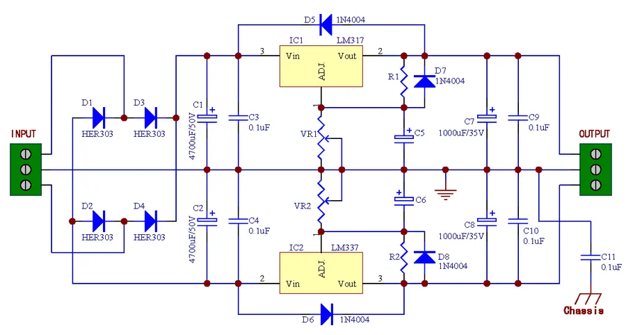 LM317T LM337T 317 337 Power Supply Dual Voltage Regulator Adjust Board DIY Kits 