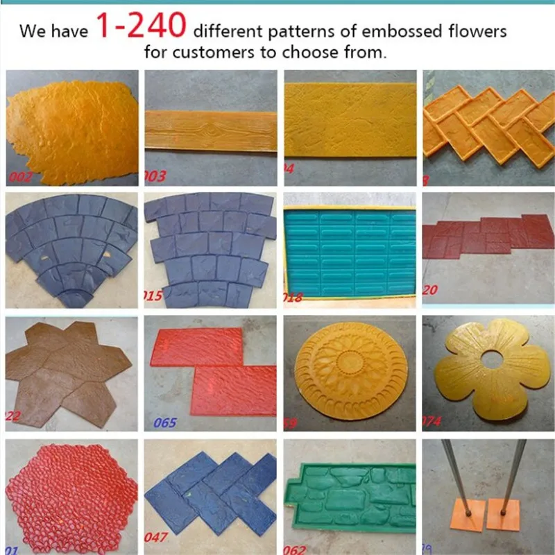 Concrete Stamp Molds Polyurethane Wooden Floor Mat Stamped