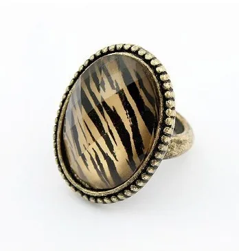 LZ Jewelry Hut R25 The 2016 New Fashion Retro Leopard Pattern Adjustable Rings For Women