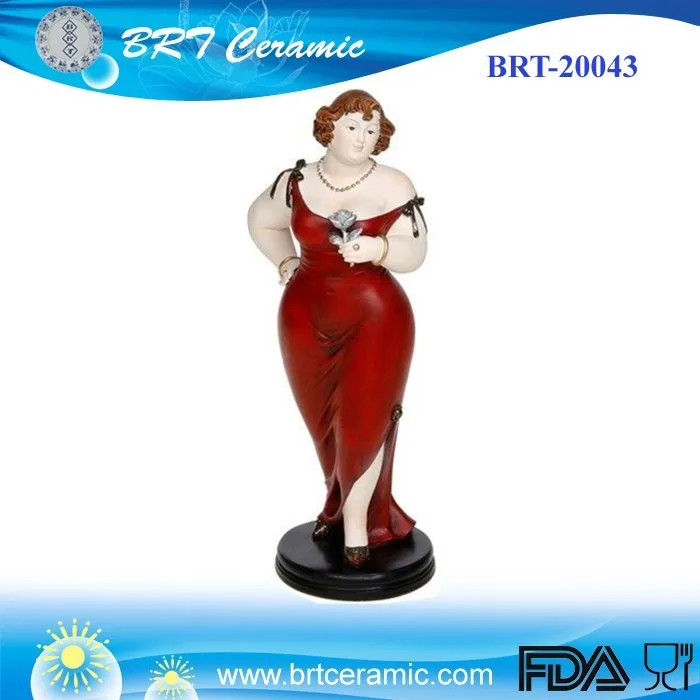 Fat Woman Dress Ornament Polyresin Figurine Buy Polyresin Figurine
