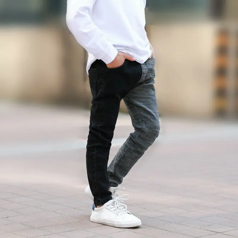 Jeans Brand Kids denim jeans Boys Trousers Clothes straight Children Jeans Cowboy elastic waist Pants factory price