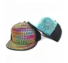 Wholesale custom 100% polyester fashion unisex sequin snapback cap