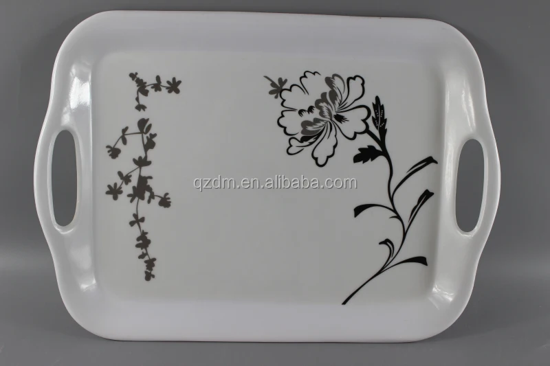 14-16-18 inch Melamine tray Plastic tray with handle