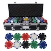 Standard fashion craft aluminum poker case with chips
