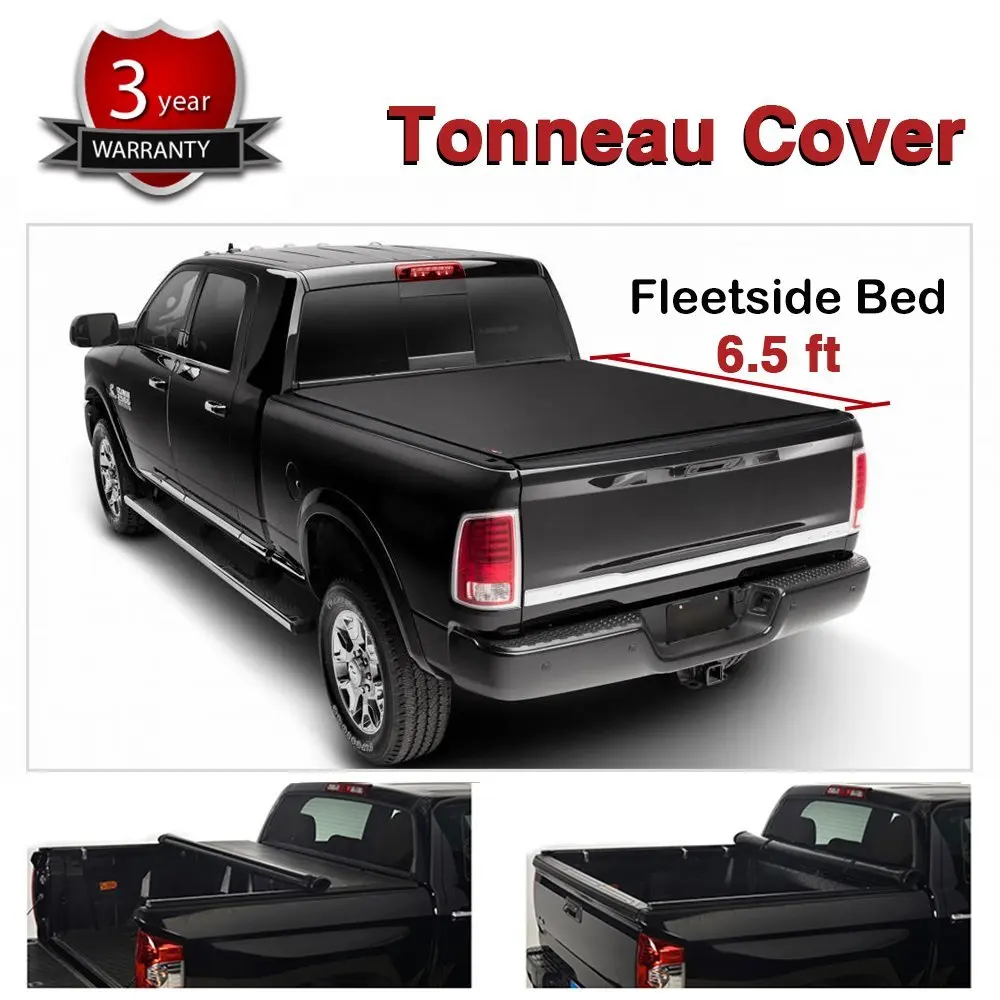 Lock Soft Roll Up Tonneau Cover For 2002 2008 Dodge Ram 1500 6 5 Ft Bed