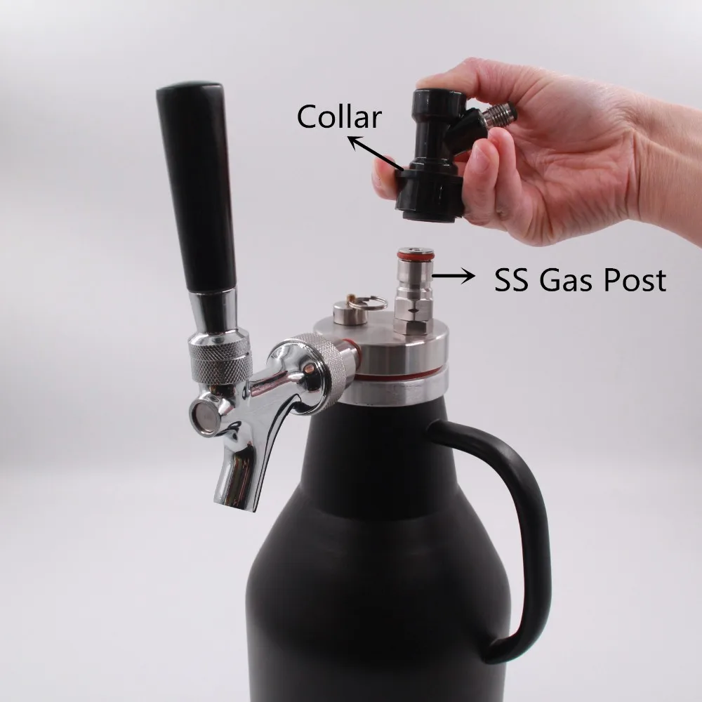 Pressurized 2liter Beer Growler Co2 Growler With Regulator & Tap In